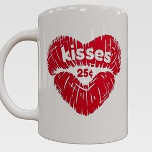 Valentine’s Day mug “ kisses 25 cents”